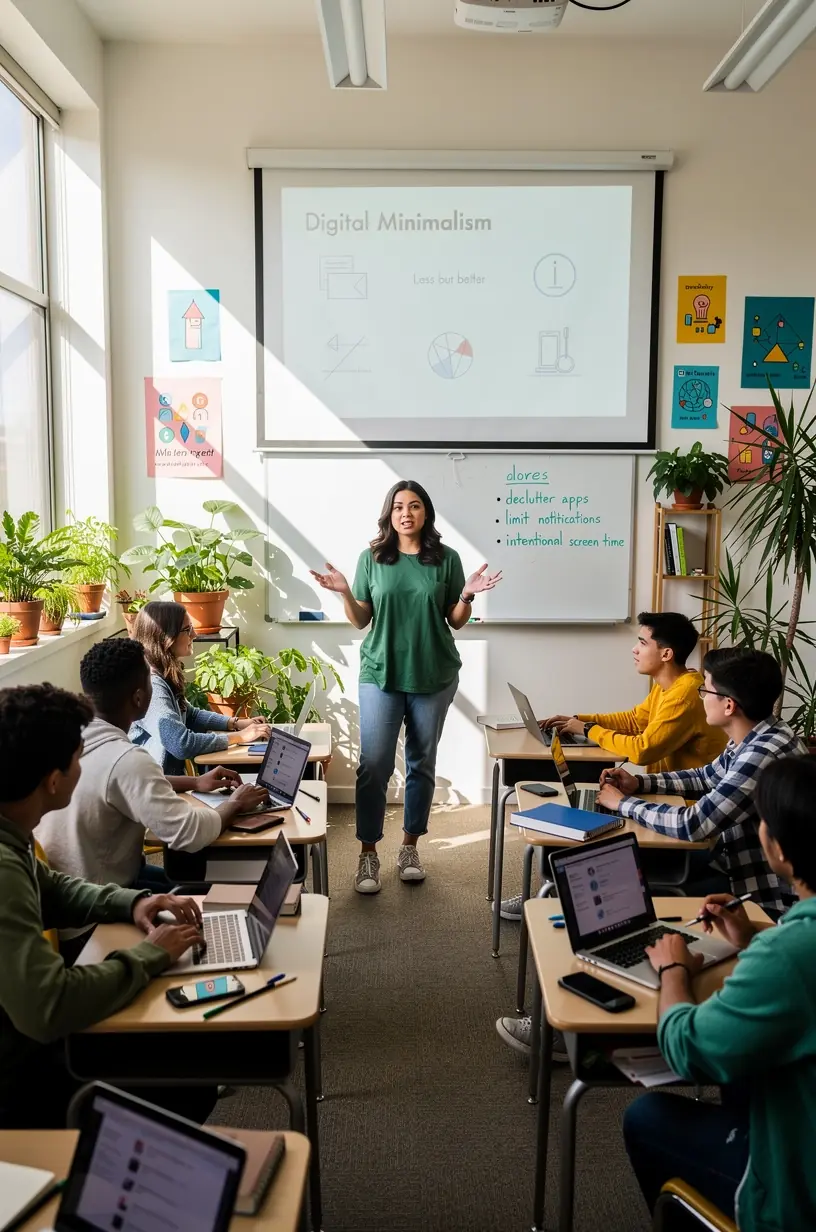 Focused technology use for minimalism and usability.